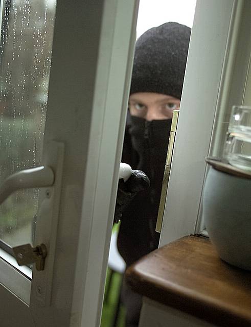 A burglar targets an insecure property