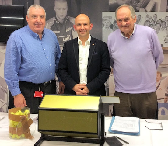 Chairman Bob Hinchliffe, Non-Executive Director John Murphy and Lancashire CCC's Sales and Marketing Director Justin Hopwood,