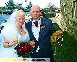 OWL’S about that . . . Sian and Craig with Fudge the barn owl 