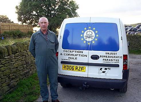 Peter Brown with his newly-signed van 