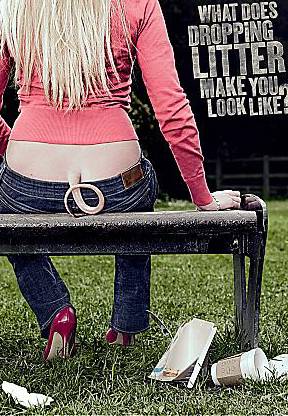 CLEAN up bid . . . it is hoped the posters will encourage teenagers to stop dropping litter