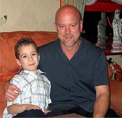 OCEANS apart . . . Stephen Hewitt rarely gets to see his grandson Callum Hendrick after being denied residency in the UK 
