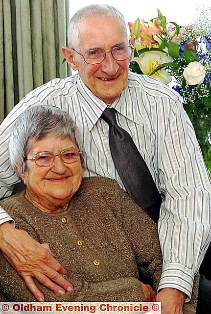 Harry Hirst and his wife, Joan, pictured when they celebrated their Diamond Wedding anniversary in 2008 