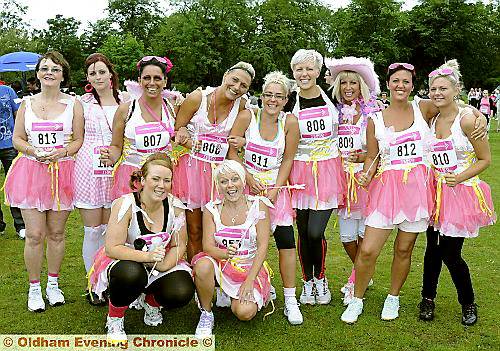 RUNNERS from Zig Zag Hair Design, Waterhead, dressed as fairies for the event.