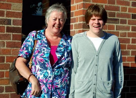 RICHARD with his specialist support worker, Debbie Flint 