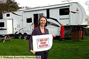 NOT the leader of the gang ... Amanda Lyons and her motorhome in Greenfield. 
