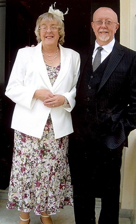 ROYAL appointment . . . Barry and Sue Haslam ready to take tea with the Queen 
