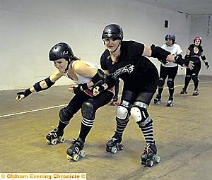 Welcome to the Thunder Dome ACTION is spiced with glamour as the fiercely competitive sport of roller derby rolls into Oldham. 
