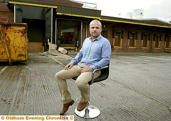 Ryan Lee of Lakeland Furniture at the former bakery site 
