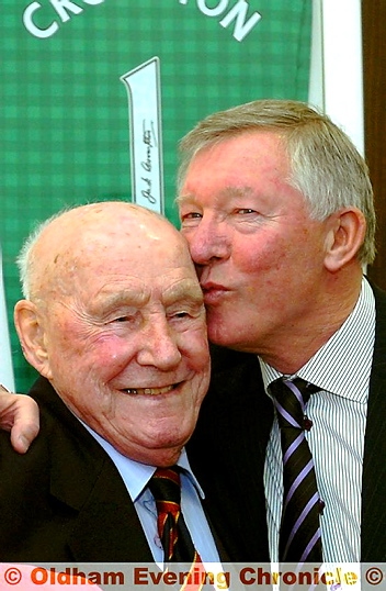 LEGENDS: Jack Crompton and Sir Alex. Picture: ANTHONY MILLER 
