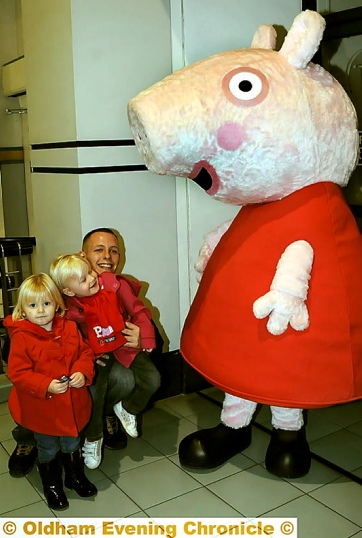 TV favourite: Peppa Pig meets her fans. 