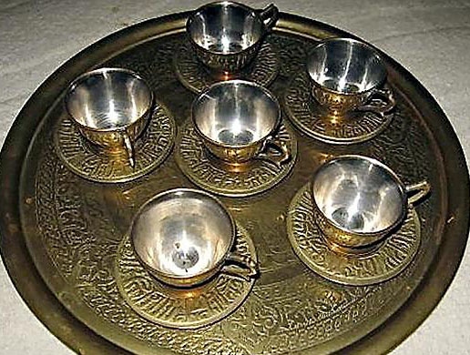The tea set stolen by the raiders 