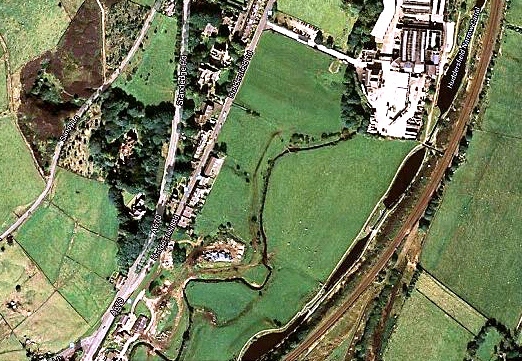 REJECTED. . . residents’ opposition to the plan to site a new Saddleworth School on the former Shaw Pallet Works (top right), off Huddersfield Road, Diggle, has been backed by Saddleworth Parish council. Picture courtesy Google Maps 
