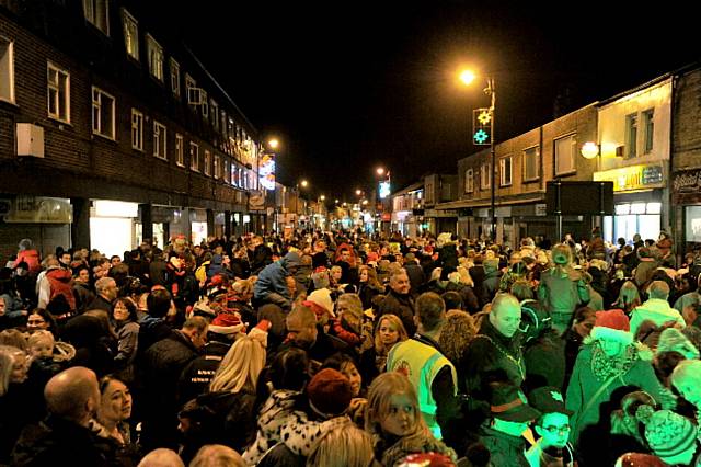 CROWDS flocked to Market Street, Shaw (pictured) and switch-ons around the borough 
