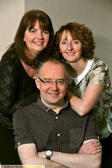 LEAN on me . . . Liz Whitworth (right) is donating a kidney to Mark Holden. Liz is a lifetime friend of Mark’s wife Ruth (left) 
