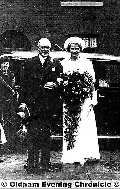 HER big day . . . Hilda with her father, William Richmond, on her wedding day in September, 1937  

