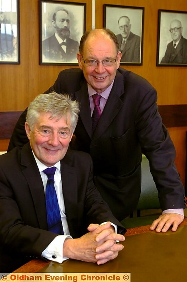Police and Crime Commissioner Tony Lloyd (left) and his deputy Jim Battle 
