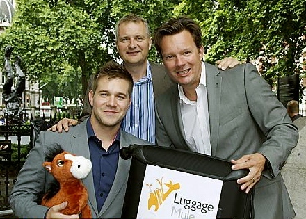 Luggage Mule director Jordan Makin (left) with shareholders Ian Brooks (centre) and Anthony Martin 
