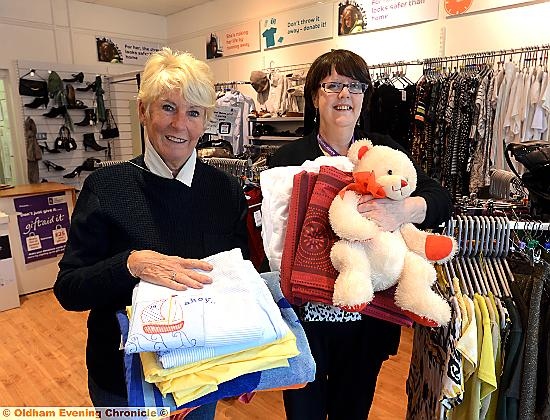 HELPING the vulnerable . . . from left, Sheelagh Rider and Carol Forshaw