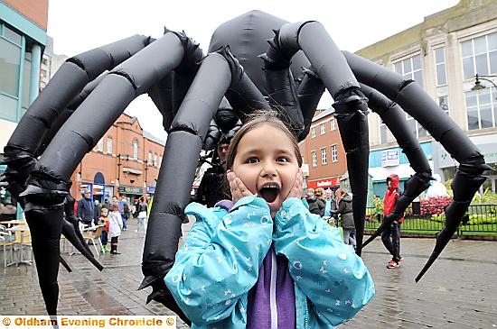 CREEPY crawly . . . Amber Anjum meets the robotic spider