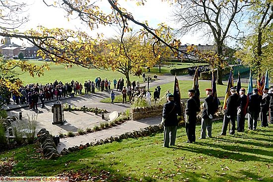The ceremony in Royton Park