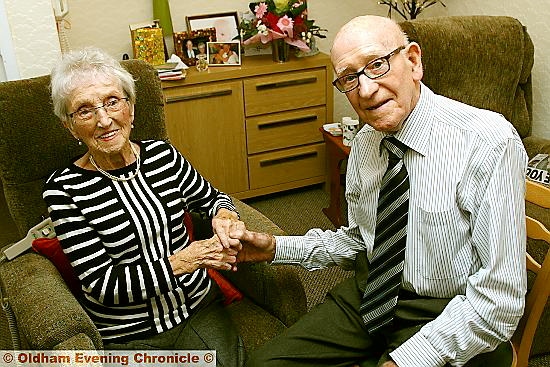 Sally Littlewood celebrates her 100th birthday with husband Joe (99).