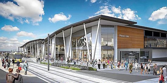 The new M&S store as the centrepiece of the Princes Gate at Mumps redevelopment