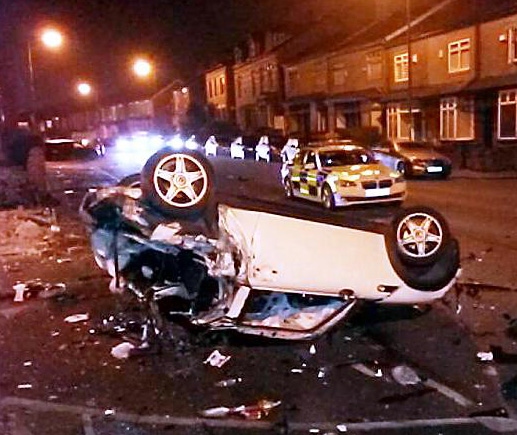 FLIPPED . . . the BMW mini.Picture by Chronicle reader Robert Hough
