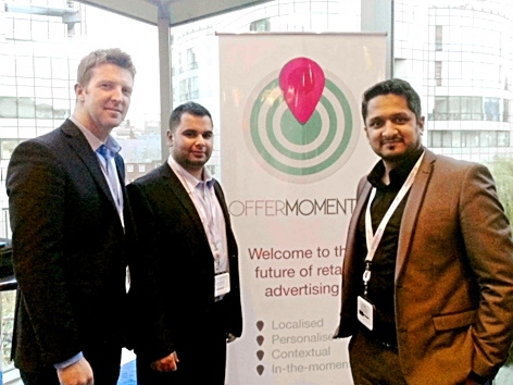 CONGRATULATIONS: Warren Lunt, from the Business Growth Hub, with Shahzad Mughal and Abdul Alim