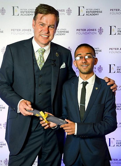 Hassan when he graduated from the academy set up in Oldham by Dragons’ Den entrepreneur Peter Jones