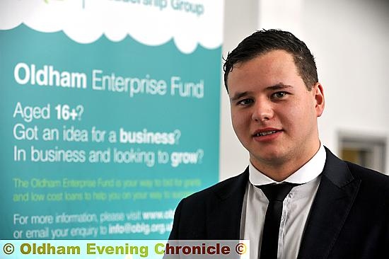 BUSINESS growth . . . Northplanet’s Danny Mills praises the Oldham Enterprise Fund for helping the firm to expand
