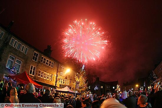 SPECTACULAR show . . . the Delph switch-on goes with a bang