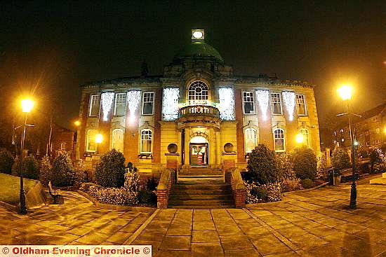 HALL ready for Christmas . . . Chadderton Town Hall