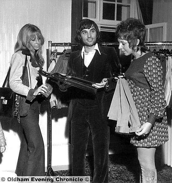 BEST day of my life . . . Brenda (right) with George Best when he launched his own shirt range in 1971 