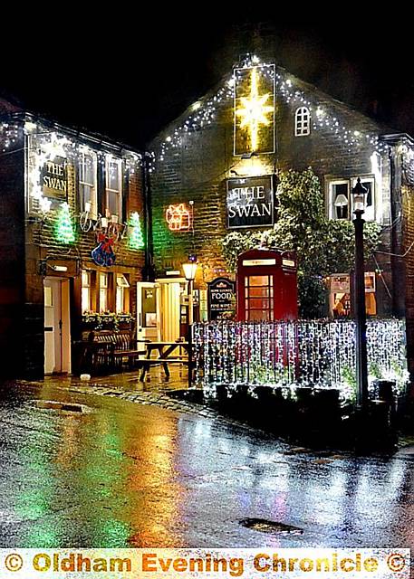 BEST illuminated pub . . . The Swan Inn, Dobcross