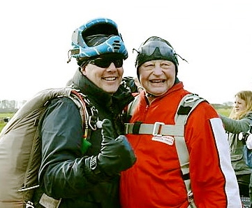 Time for a quick picture before the jump: Ken with one of the instructors 
