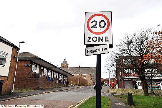 20mph sign at Egerton Street, Higginshaw 
