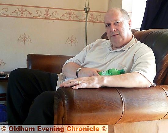 TREATMENT ... Councillor Adrian Alexander relaxing at home. 