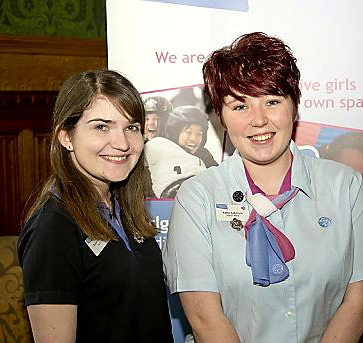 Rebecca Harnett (left) and Katie Robinson at the award ceremony at the House of Lords. 