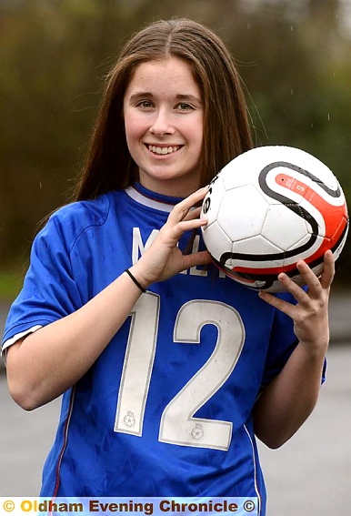 GOALS GALORE: Heyside Angels footballer Molly Taylor scored 12 times in two games. 