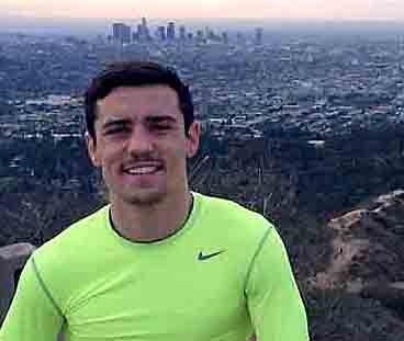 TIME OUT . . . Anthony Crolla takes a break following a training run in Griffith Park, Hollywood. 
