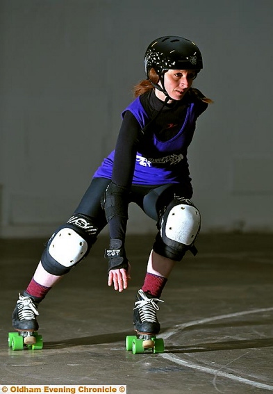 JULIE’S a full-on competitor when she is skating  

