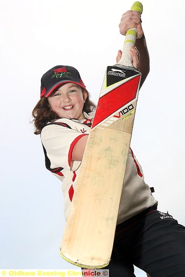 STRAIGHT BAT: Zara Matthews will play for Lancashire against Roses rivals Yorkshire in May. 