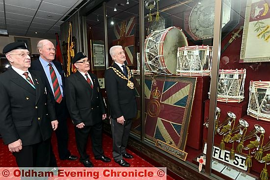 ADMIRING the restored instruments are (from the left): Colin Wild, Michael Seal, Colin Watson and the Mayor, Councillor John Hudson 
