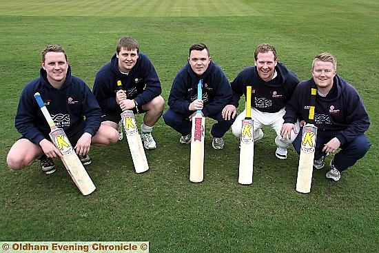 NEW FACES: Delph Cricket Club boast five fresh players for the 2014 Drakes Huddersfield League season. They are Greg Buckley (left), Andrew Cadd, Jonny Forrester, Andrew Gleave and Craig Fletcher. 