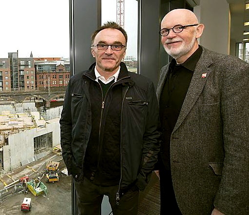HOME patron and international film director Danny Boyle (left) with HOME’s boss Dave Moutrey 


