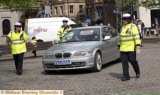 IMPOUNDED: a BMW taken off the road under Operation Galileo 
