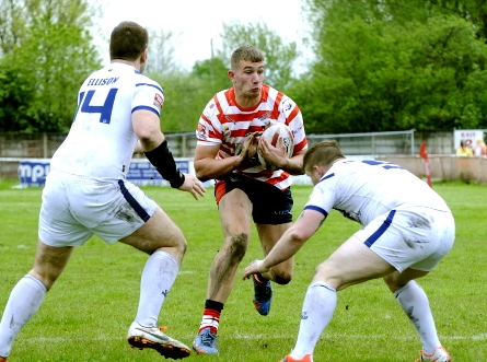 NATHAN Mason, pictured on debut against Oxford, is one of two new faces in the Oldham RL squad. 