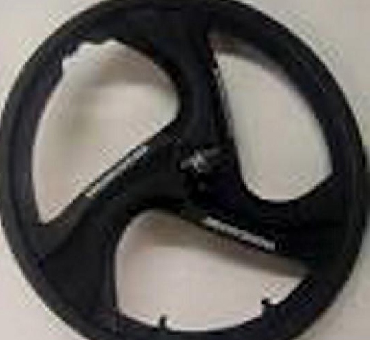 A WHEEL similar to those on one of the bikes used by the robbers