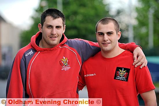 OH, BROTHER . . . Richard Joy (right) has joined Phil (left) by signing as a professional for the Oldham RL club. 
